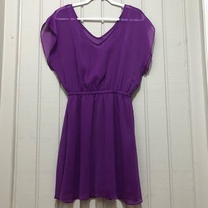 Express Chiffon vibrant purple dress